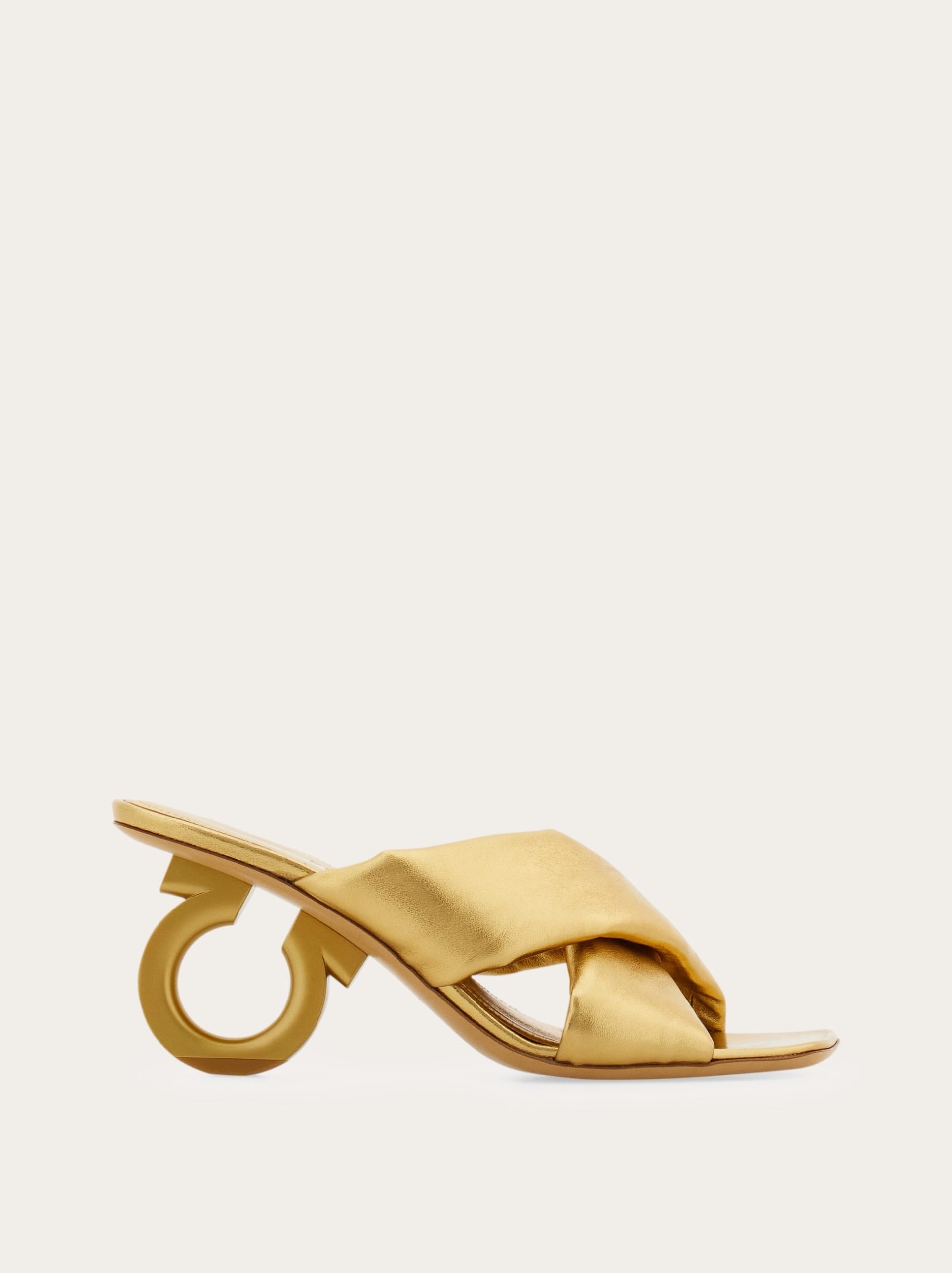 Ferragamo Padded sandal with Gancini heel - Image 1